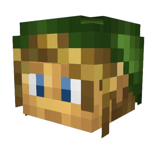 LonelyLink Minecraft avatar head, 3D render