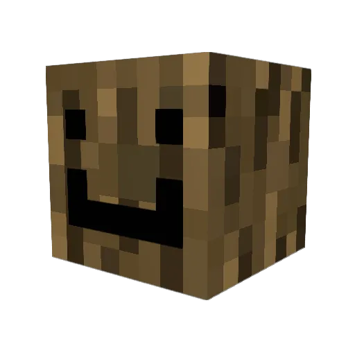 LonelyStick Minecraft avatar head, 3D render