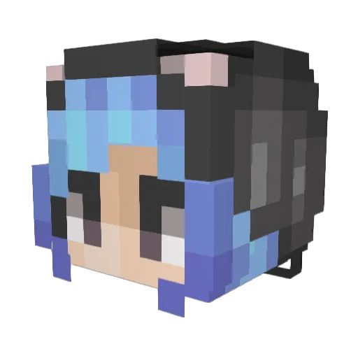 LonelyVazarin Minecraft avatar head, 3D render