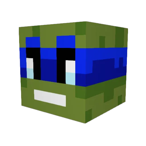 LonelyWound Minecraft avatar head, 3D render
