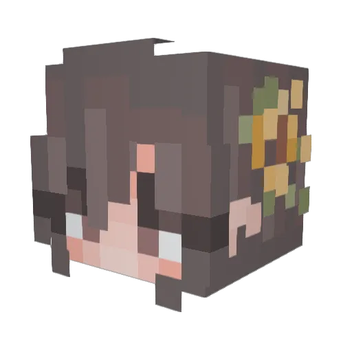 Lonely_Hunter_ Minecraft avatar head, 3D render