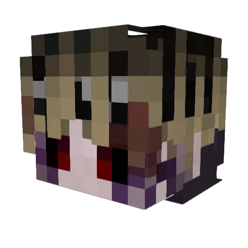 Lonelycrow87 Minecraft avatar head, 3D render