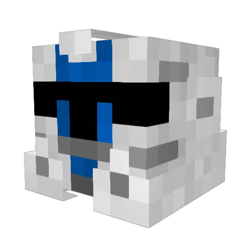 Lonelyhugs Minecraft avatar head, 3D render