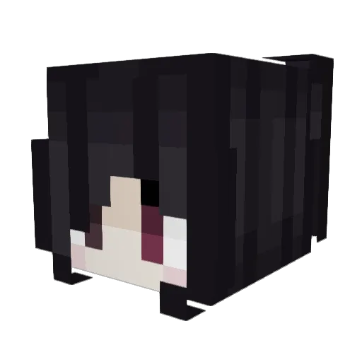 Loner Minecraft avatar head, 3D render