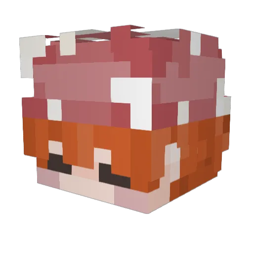 Lonerdj Minecraft avatar head, 3D render
