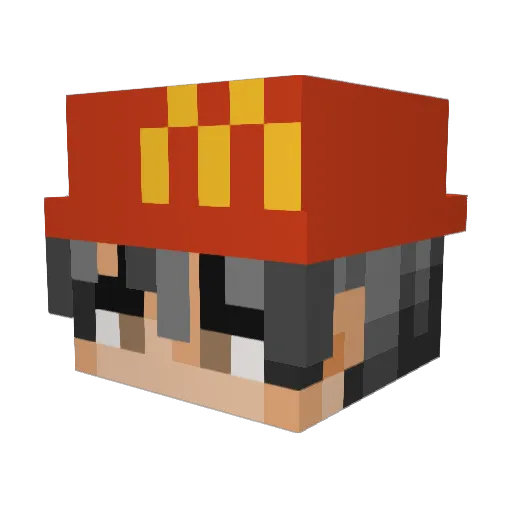 Lonesimps Minecraft avatar head, 3D render