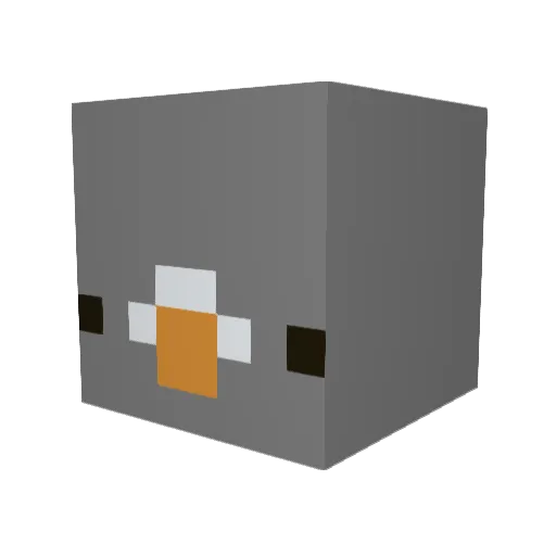 LonesomePigeon Minecraft avatar head, 3D render