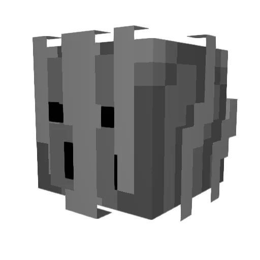 Loneulv Minecraft avatar head, 3D render
