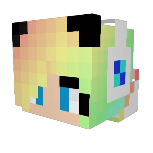 Lonewolf_6 Minecraft avatar head, 3D render