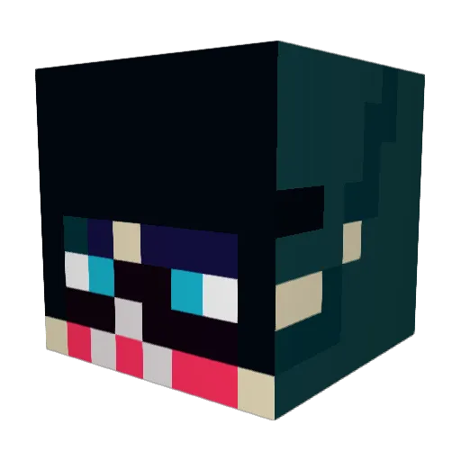 Lonewolfdames Minecraft avatar head, 3D render