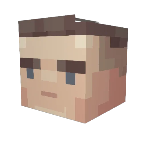 LongDingDong69 Minecraft avatar head, 3D render