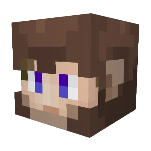 LongFallKun Minecraft avatar head, 3D render