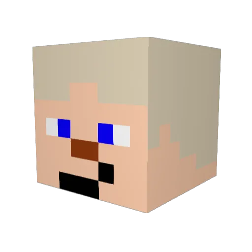 LongGors Minecraft avatar head, 3D render