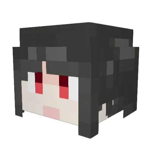 LongLan Minecraft avatar head, 3D render