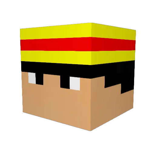 LongLive0 Minecraft avatar head, 3D render