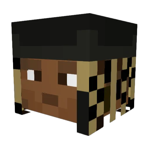 LongLiveVRoy01 Minecraft avatar head, 3D render