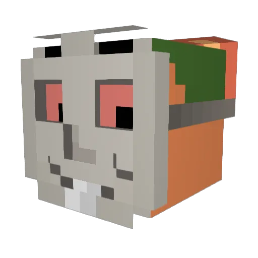 LongNeckJeff Minecraft avatar head, 3D render