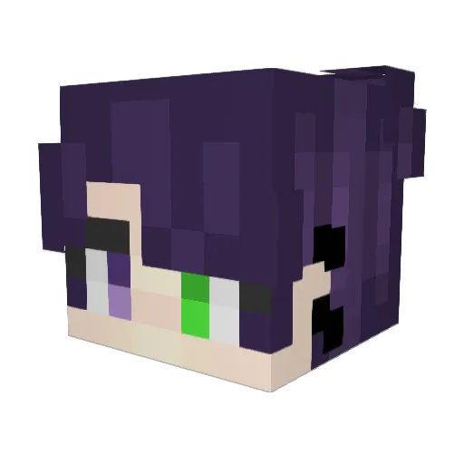 LongPhansOnly Minecraft avatar head, 3D render