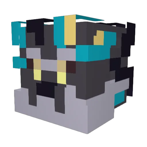 LongQianYu Minecraft avatar head, 3D render