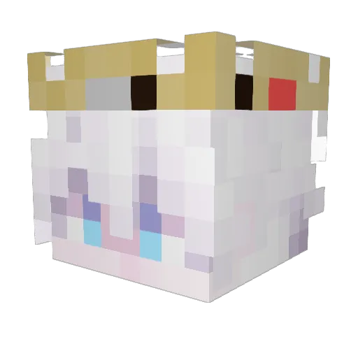 LongSmileK7 Minecraft avatar head, 3D render