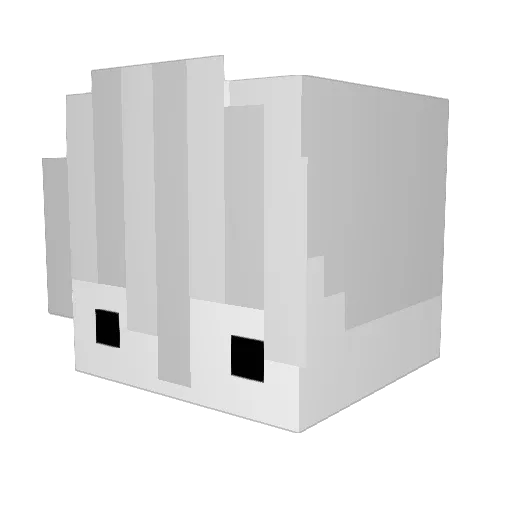 LongWait Minecraft avatar head, 3D render