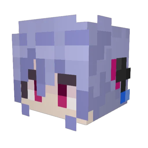 Long_Diu Minecraft avatar head, 3D render