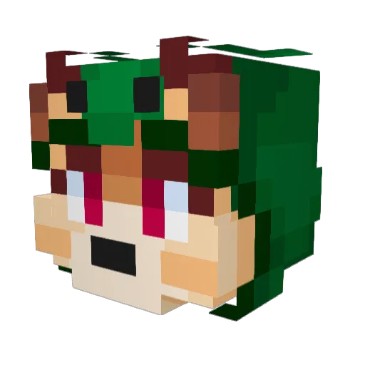 Long_Doggo Minecraft avatar head, 3D render