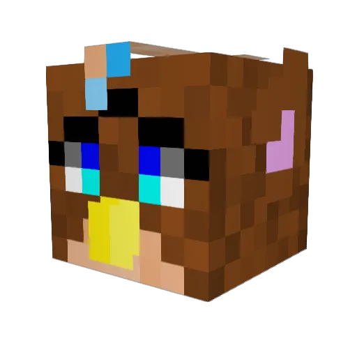 Long_Furby_07 Minecraft avatar head, 3D render