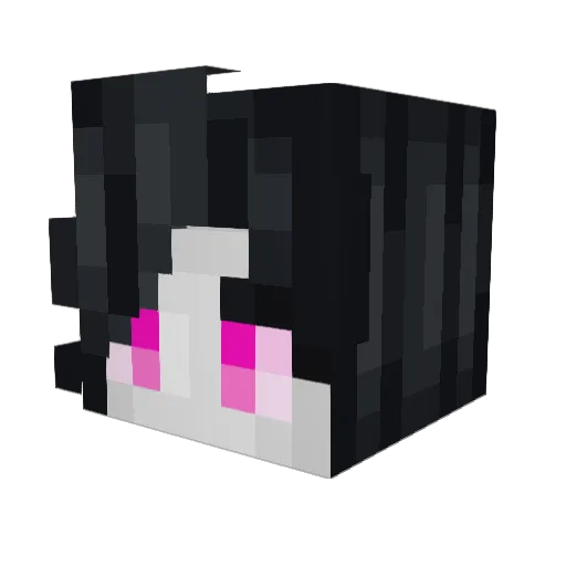 Long_Ryu Minecraft avatar head, 3D render