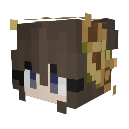 Long_Tooez Minecraft avatar head, 3D render