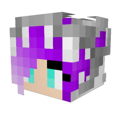 Long_live_Mum Minecraft avatar head, 3D render