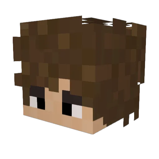 Longano Minecraft avatar head, 3D render