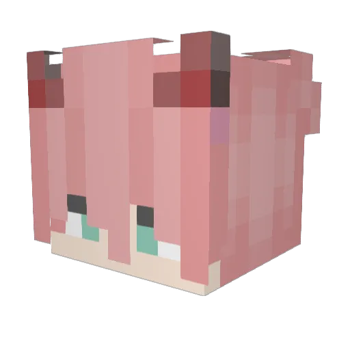 Longarina Minecraft avatar head, 3D render