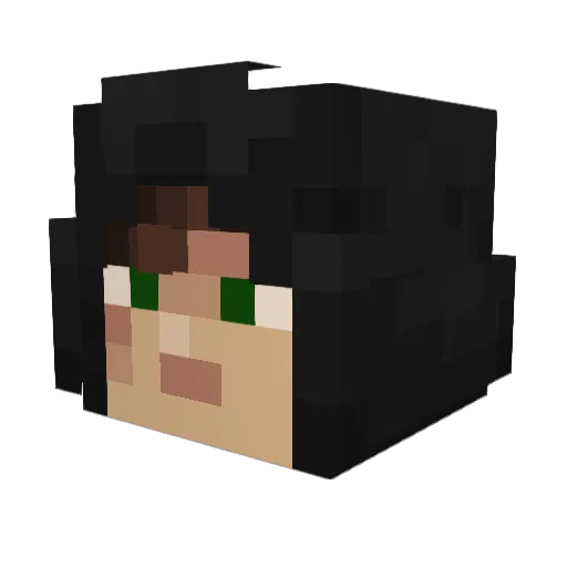 Longitude Minecraft avatar head, 3D render