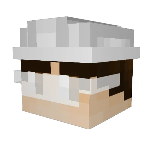 Longles Minecraft avatar head, 3D render