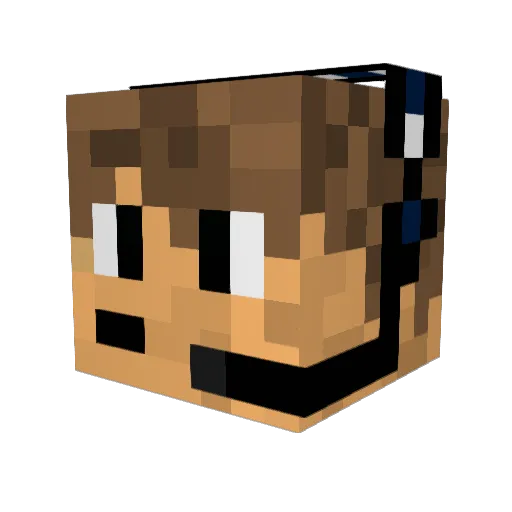 Longstreet4 Minecraft avatar head, 3D render