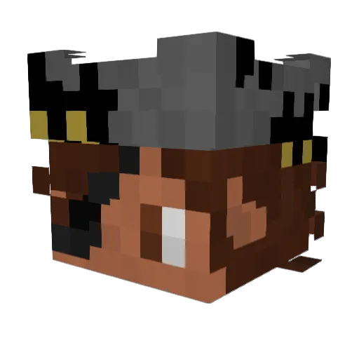 LoniRamo Minecraft avatar head, 3D render
