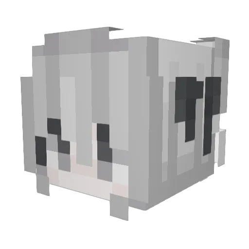Loninen Minecraft avatar head, 3D render