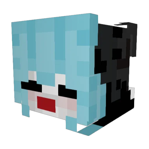 Lonkieee Minecraft avatar head, 3D render