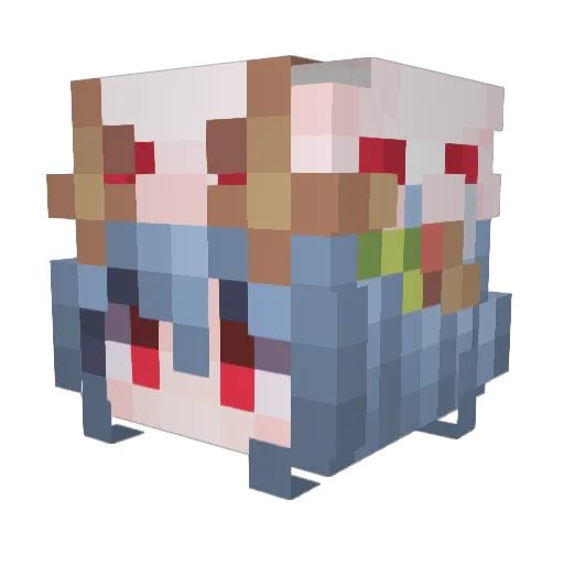Lonkk Minecraft avatar head, 3D render