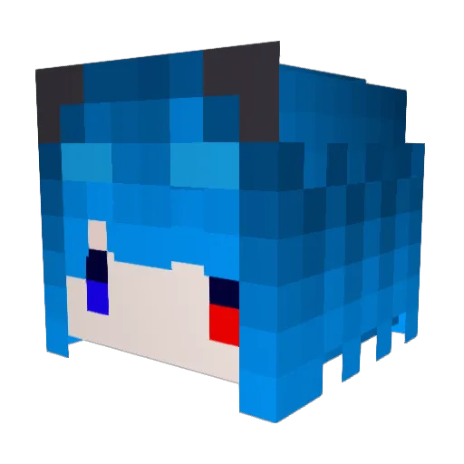 Lonnica Minecraft avatar head, 3D render