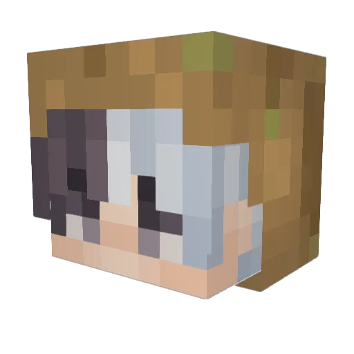 Lonny_Hero Minecraft avatar head, 3D render