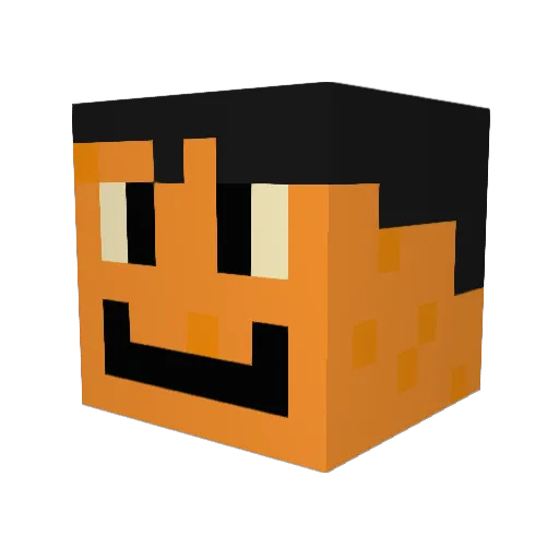 Lonsidao Minecraft avatar head, 3D render