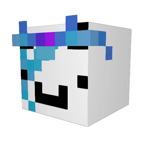 Lontago Minecraft avatar head, 3D render
