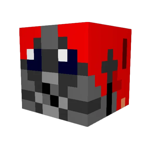 Lontau Minecraft avatar head, 3D render