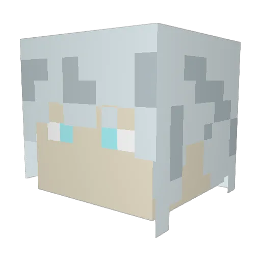 Lontiik Minecraft avatar head, 3D render