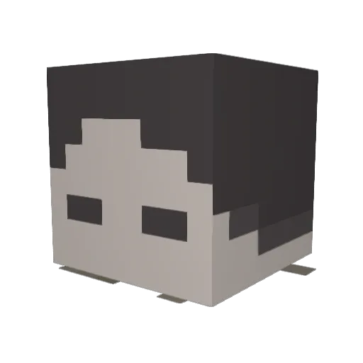 Lonuni Minecraft avatar head, 3D render