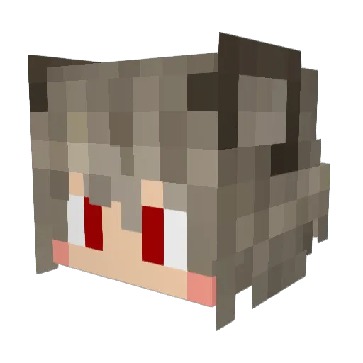LonyaRPG Minecraft avatar head, 3D render