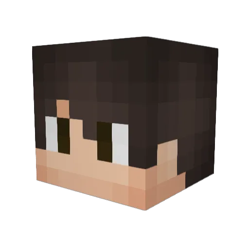 LonzkiXD Minecraft avatar head, 3D render