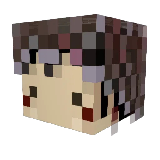 LonzoWonzo Minecraft avatar head, 3D render